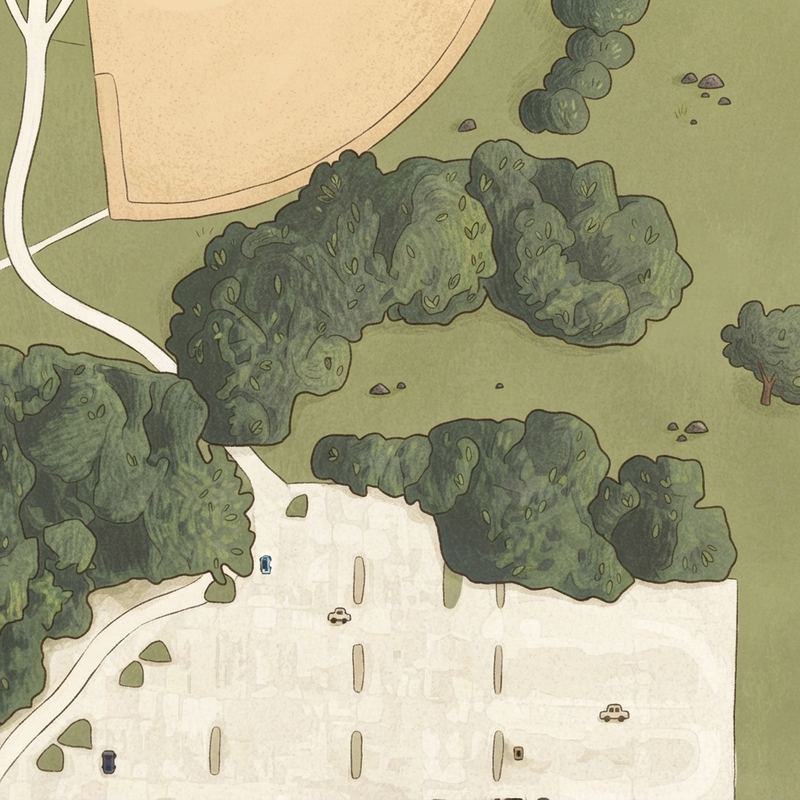Illustrated map of Breckinridge Park playground