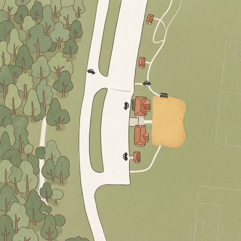 Illustrated map of Breckinridge Park Soccer Fields