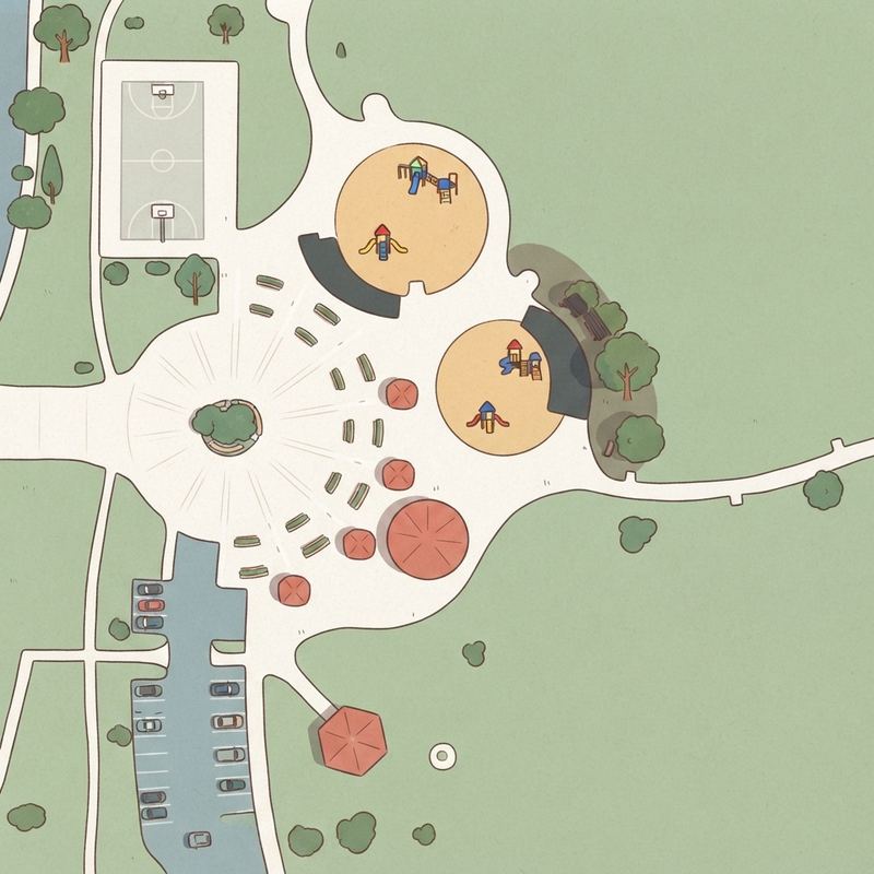 Illustrated map of Breen Park