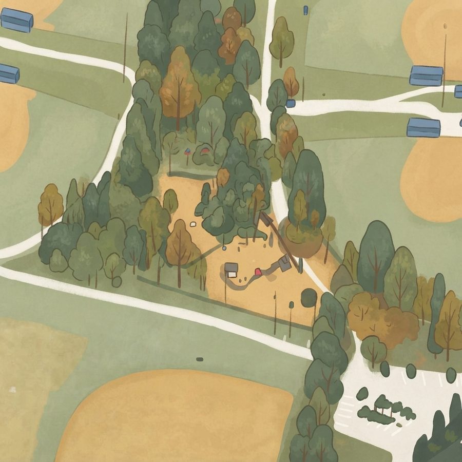 Illustrated map of Brentwood Community Playground