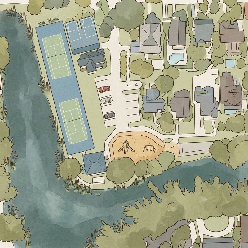 Illustrated map of Brewer Park