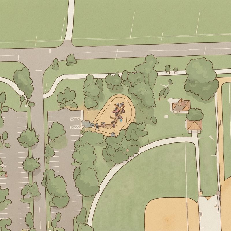Illustrated map of Brian Piccolo Sports Park & Velodrome