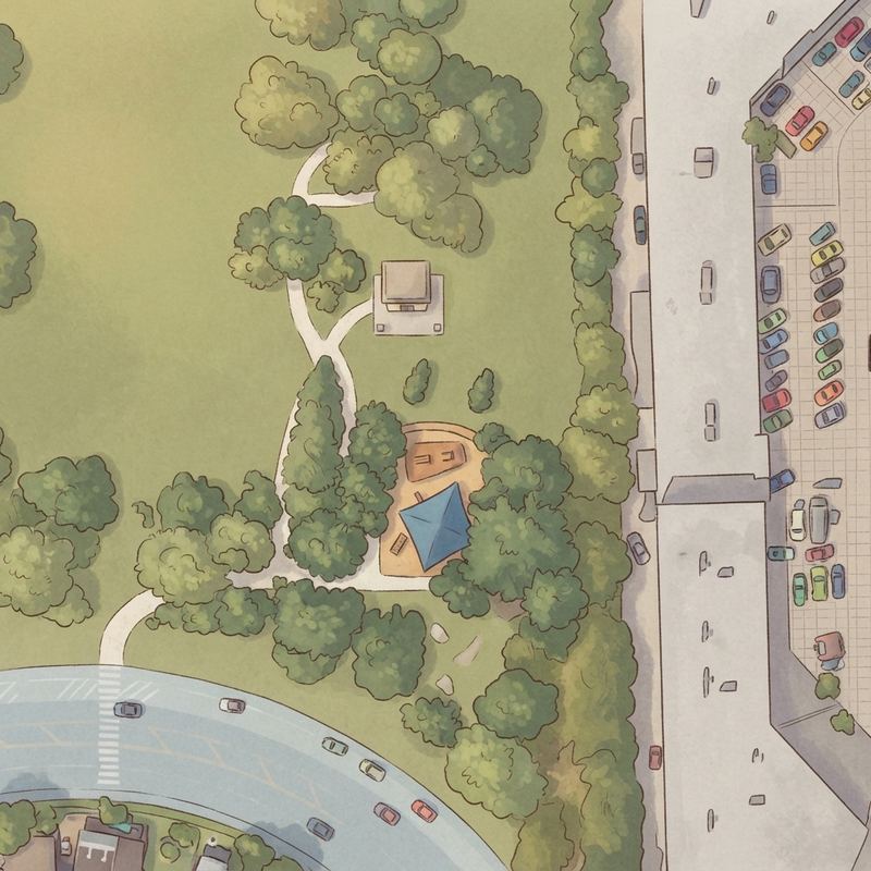Illustrated map of Briar Bay Park