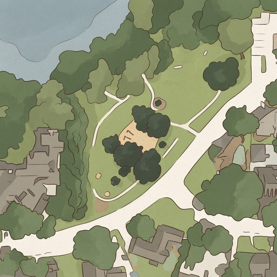 Illustrated map of Briarbend Park