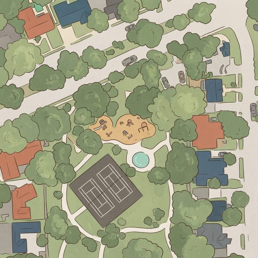 Illustrated map of Briarmeadow Park