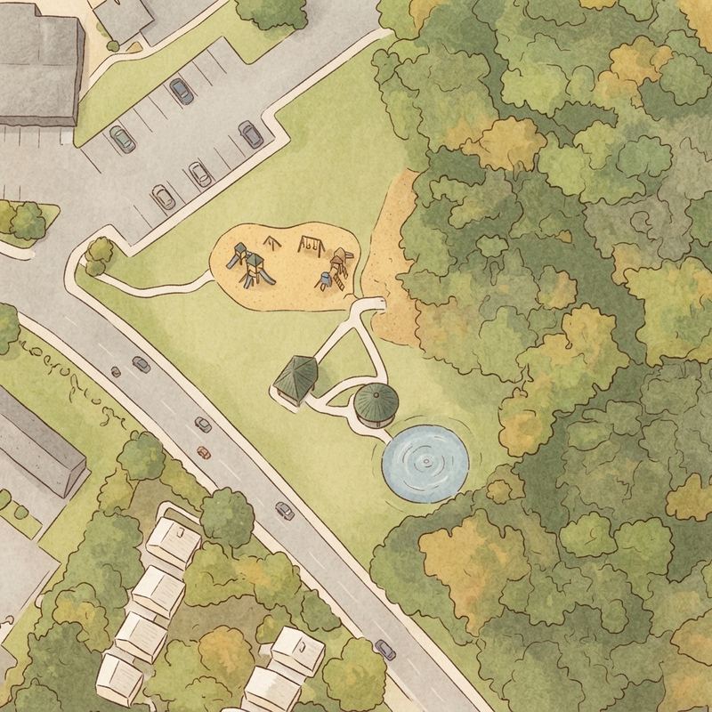 Illustrated map of Briarwood Park