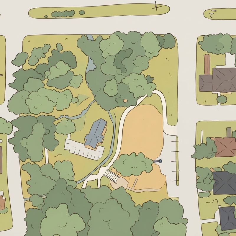 Illustrated map of Briarwood Park