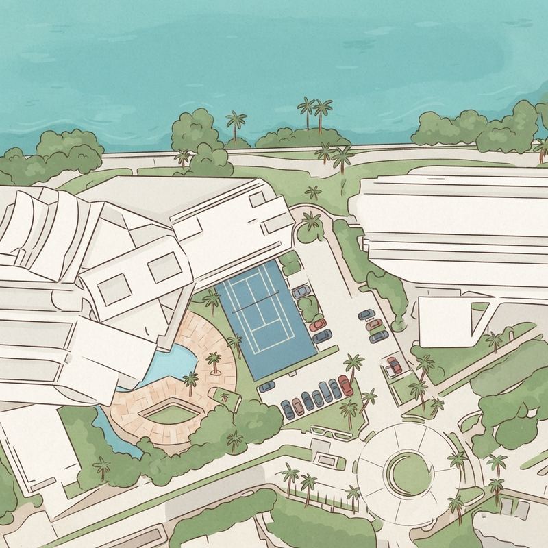 Illustrated map of Brickell Key Playground