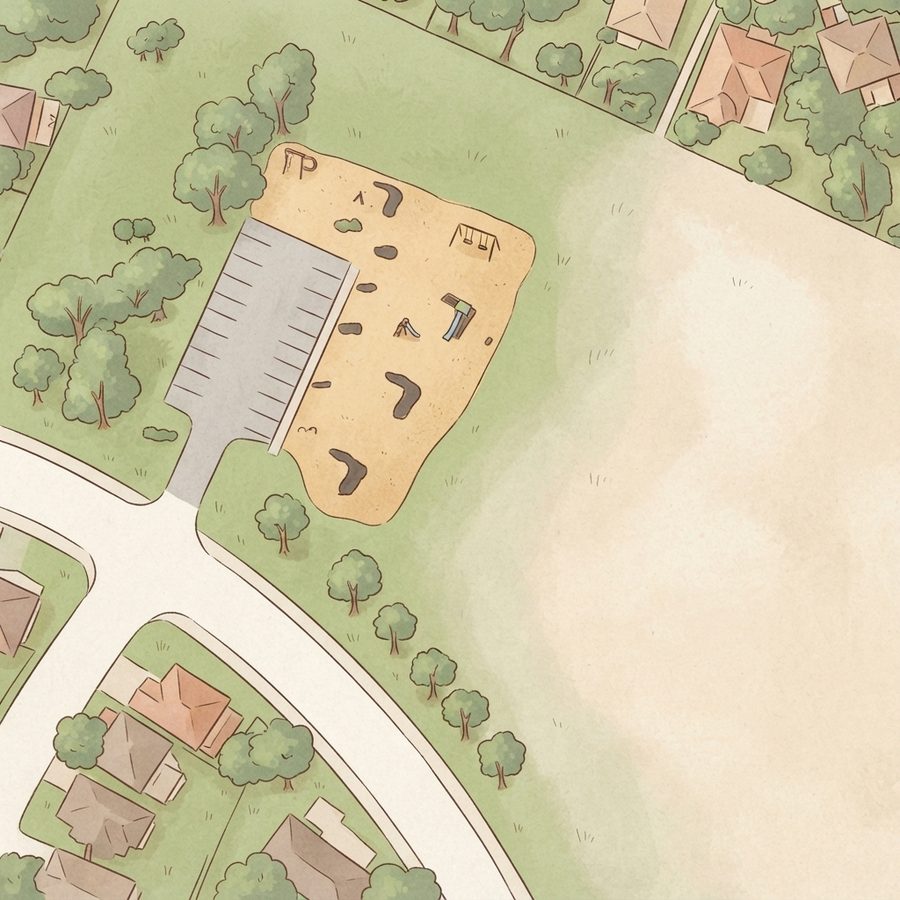 Illustrated map of Bridgewood Park