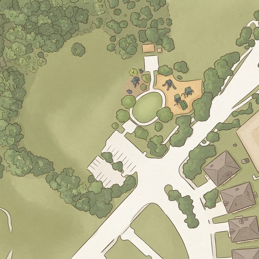 Illustrated map of Bridlewood HOA Park