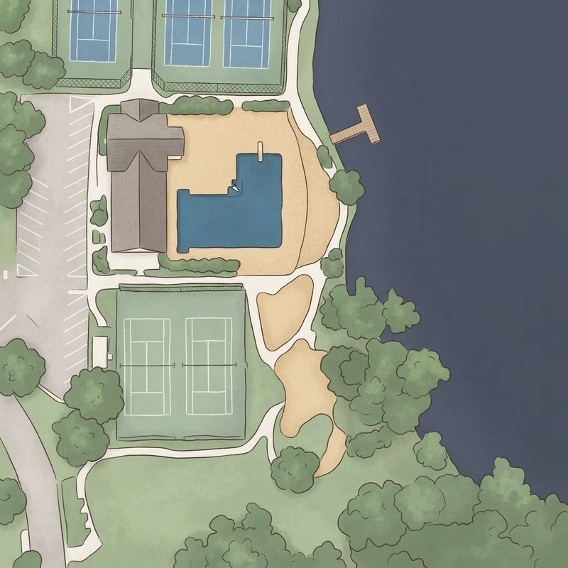 Illustrated map of Brittany Club Playground