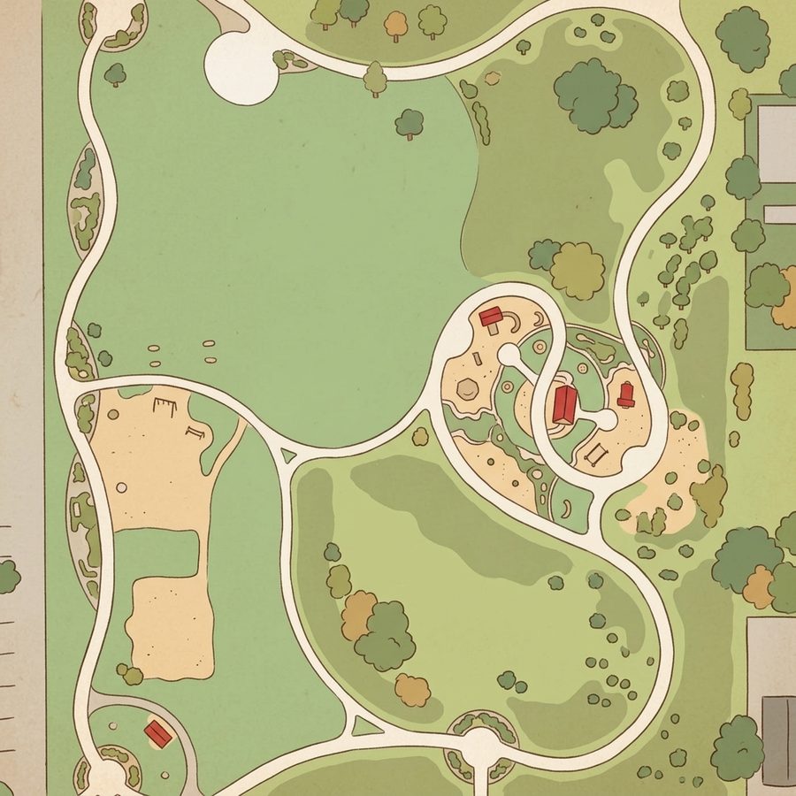 Illustrated map of Britton Park