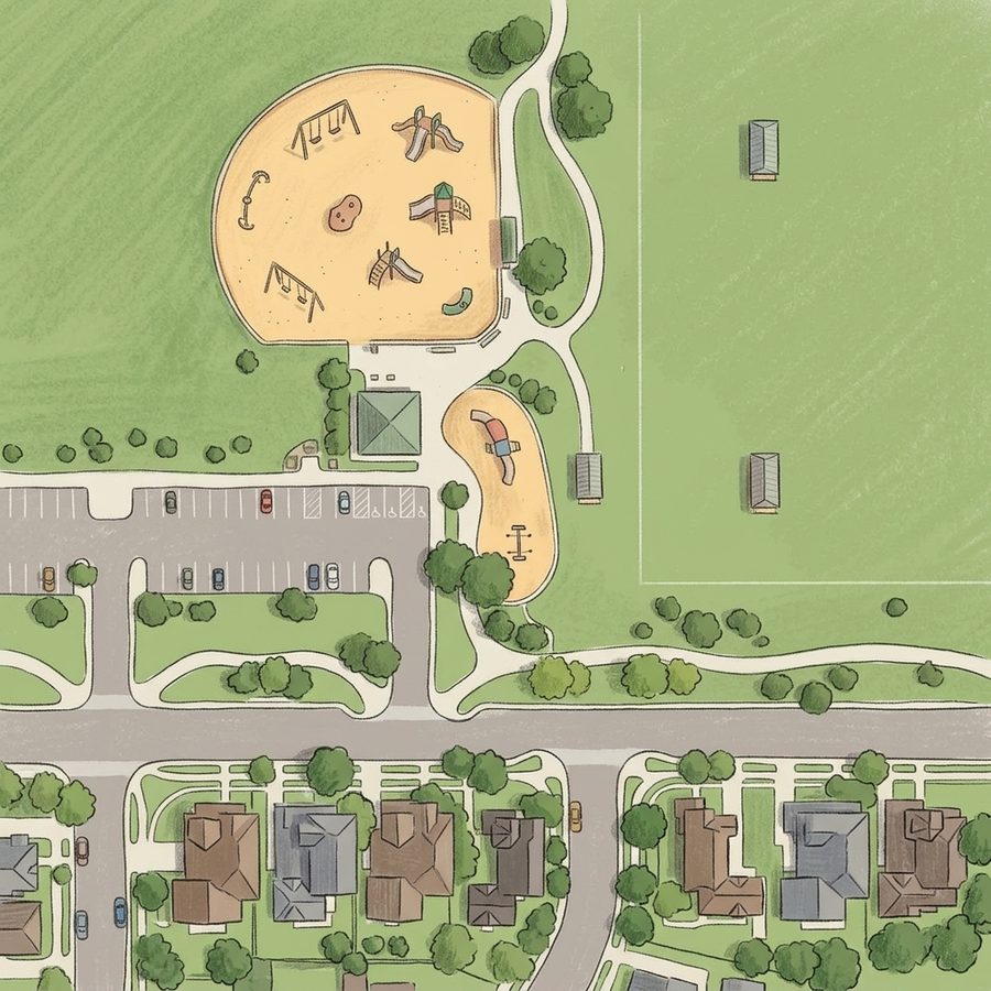Illustrated map of Broadlands West Park