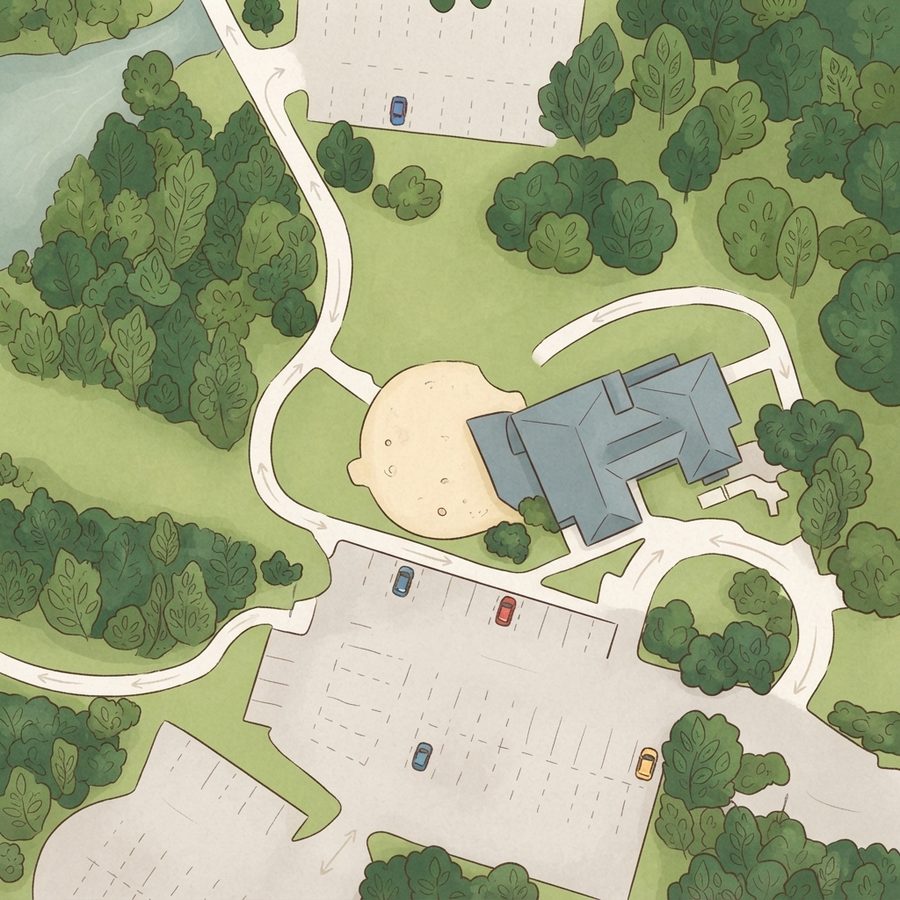 Illustrated map of Brock Adventure Park