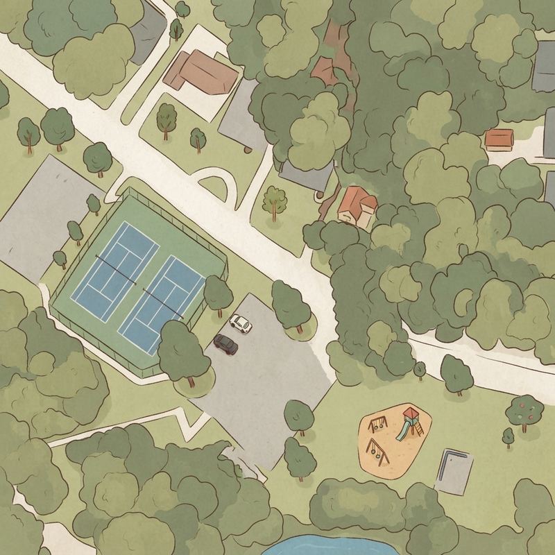 Illustrated map of Brookdale Park Playground