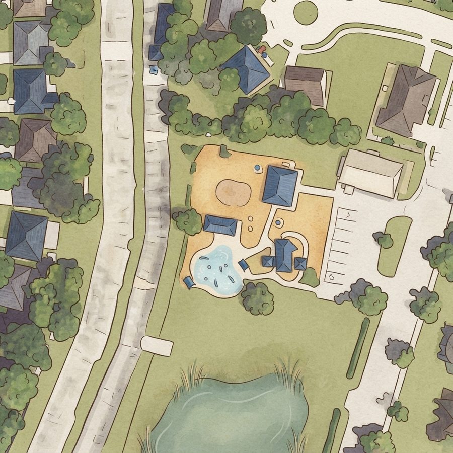 Illustrated map of Brookglen Park