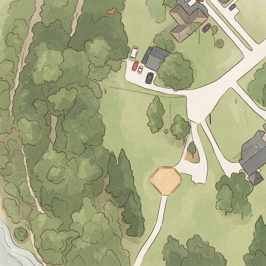Illustrated map of Brooks Park