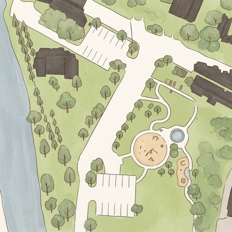 Illustrated map of Brookside Park