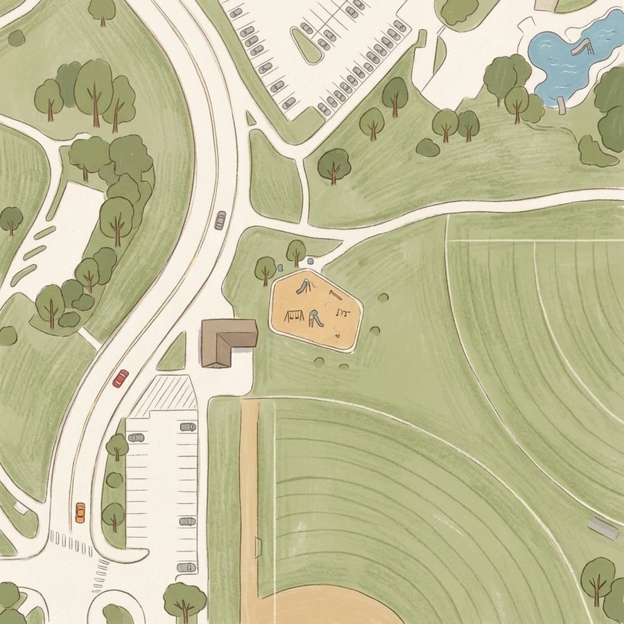 Illustrated map of Broomfield Community Park