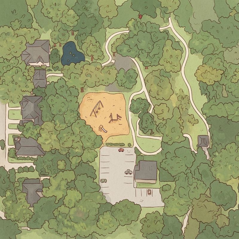 Illustrated map of Brownwood Park