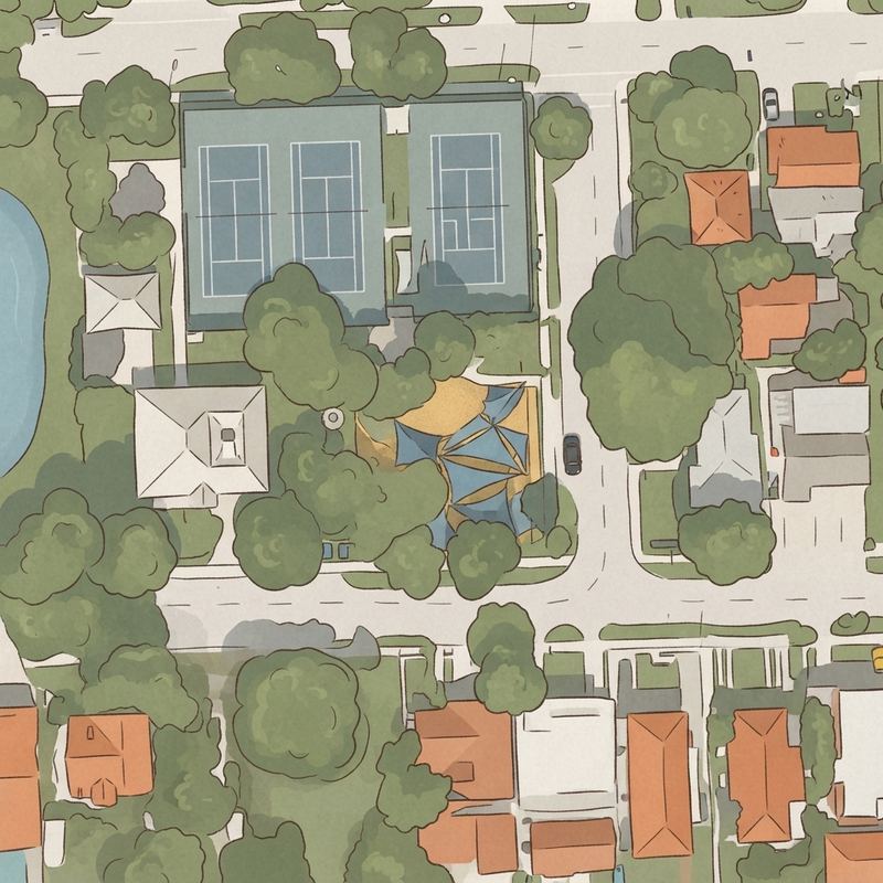 Illustrated map of Bryan Park
