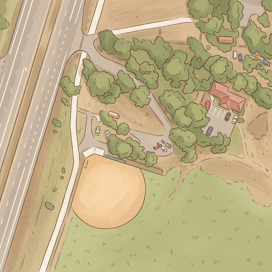 Illustrated map of Buchanan Park Playground