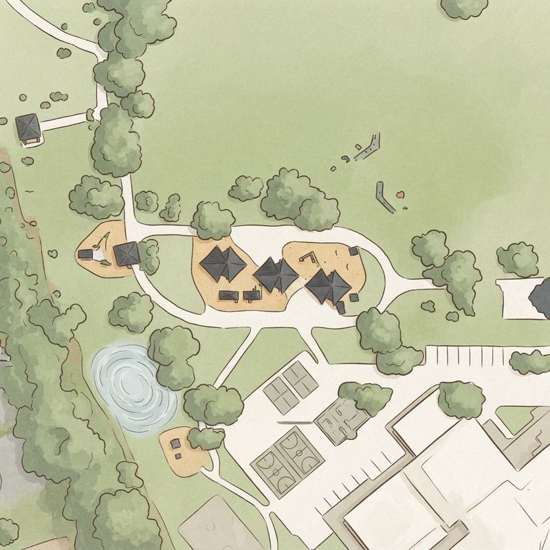 Illustrated map of Buckhorn Park