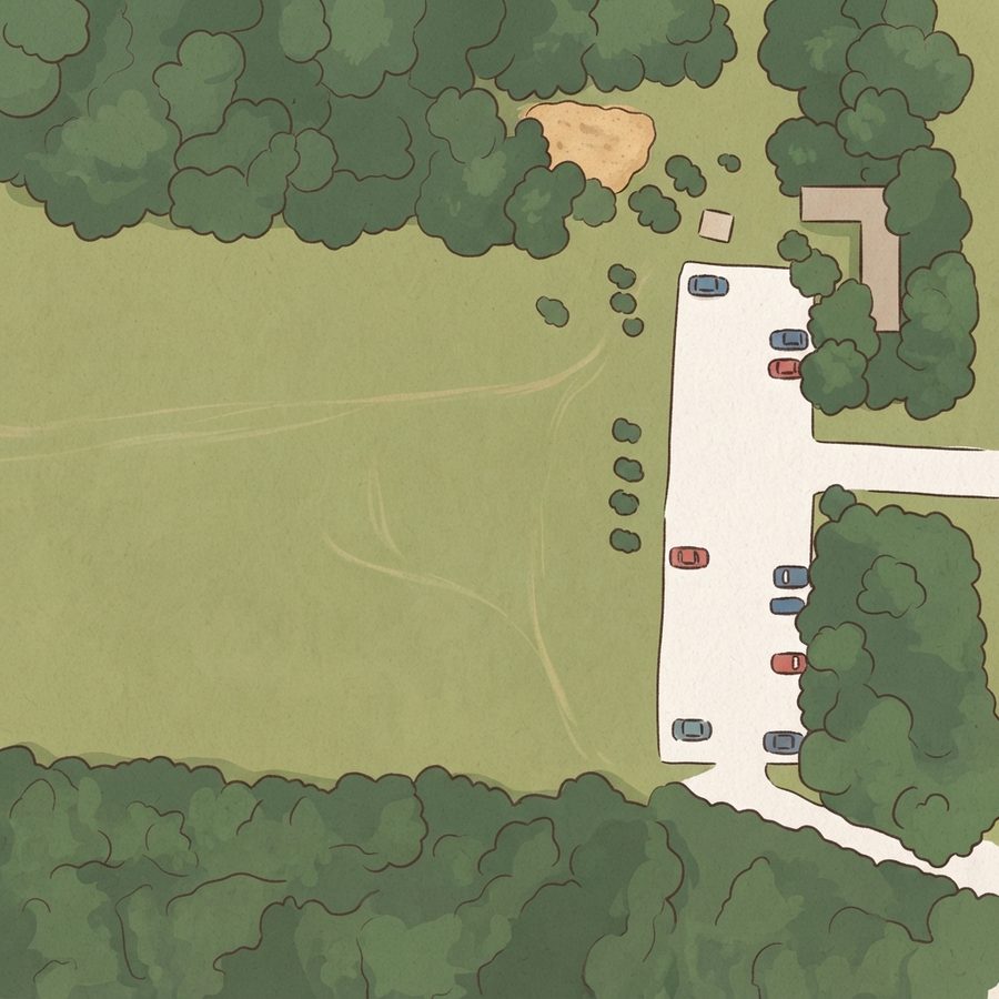 Illustrated map of Bud Hadfield Park