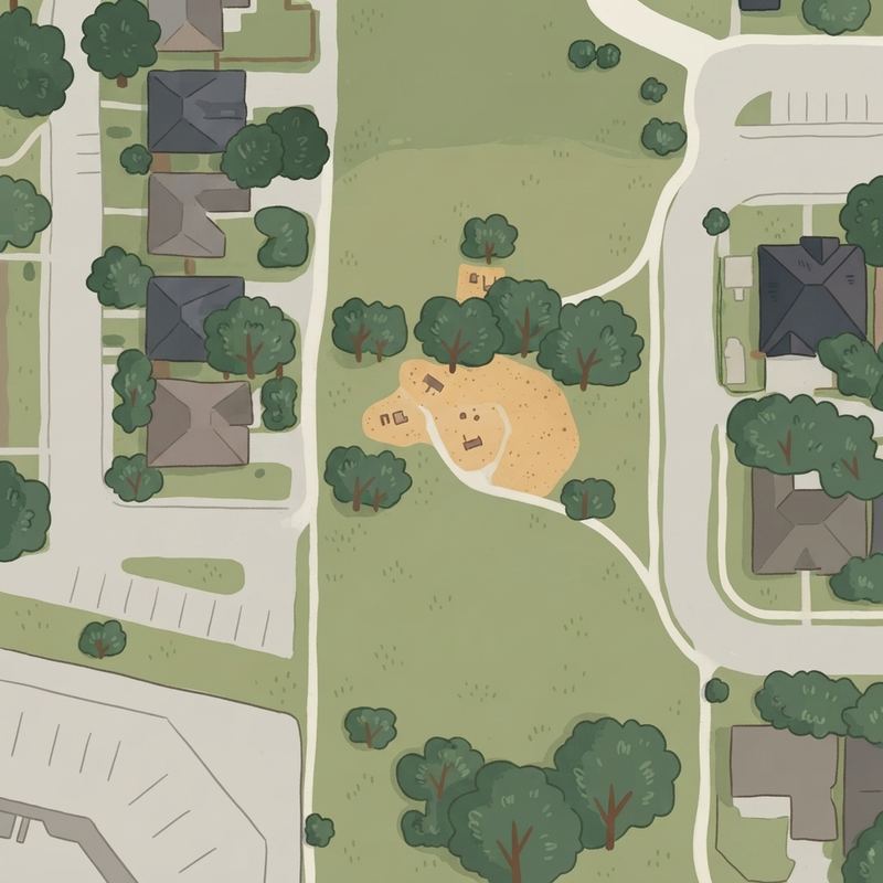 Illustrated map of Buddy Graham Park
