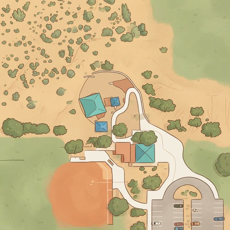 Illustrated map of Buffalo Ridge Park
