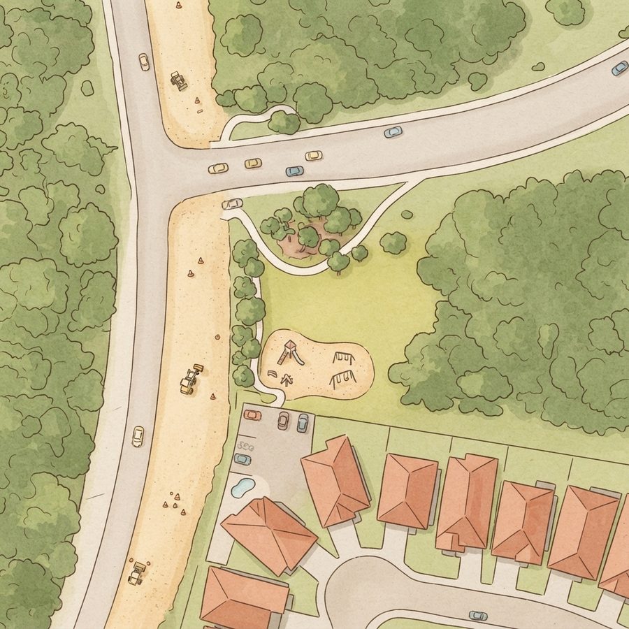 Illustrated map of Bulverde Village Park