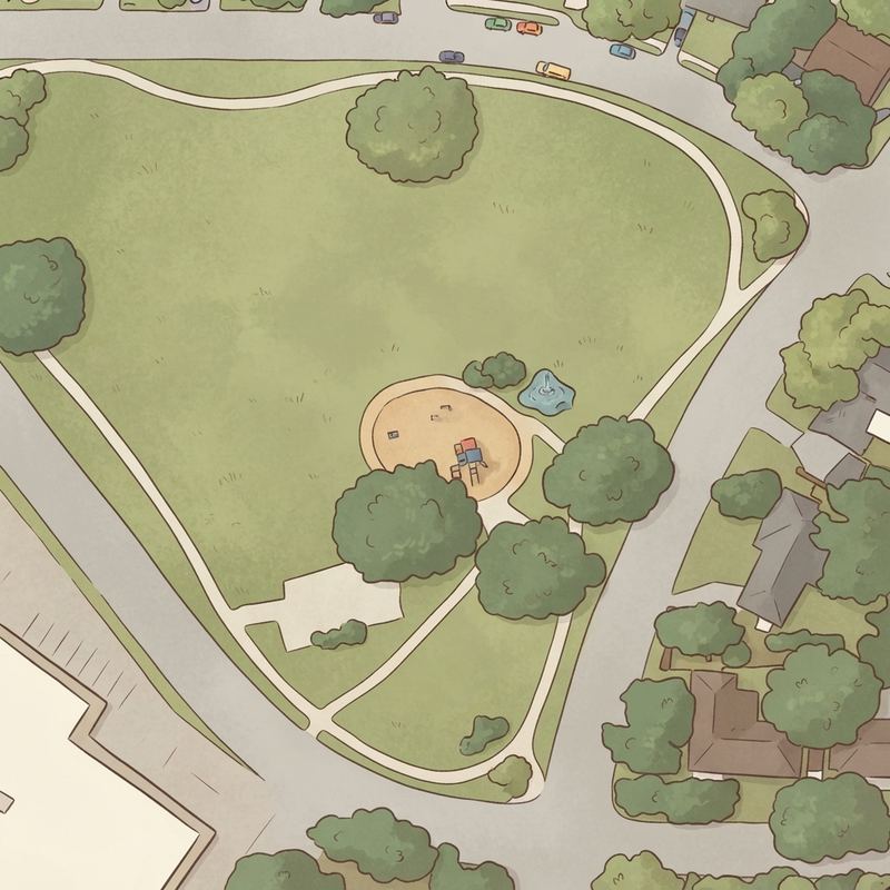 Illustrated map of Burl L. Wilkes Park