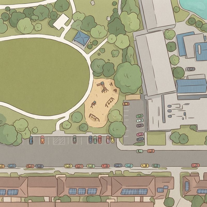 Illustrated map of Cabrillo Heights Park