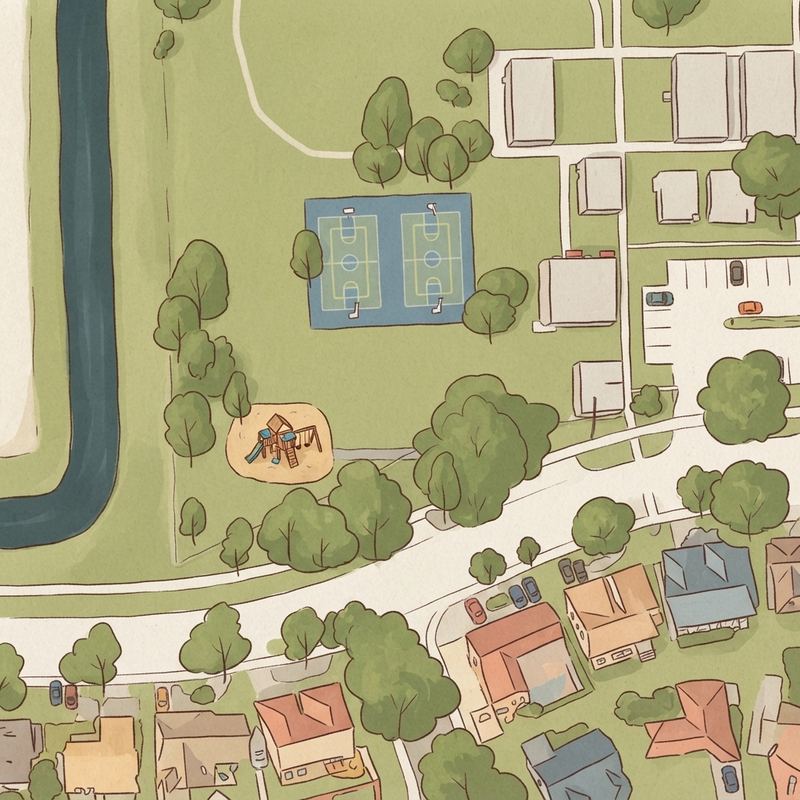 Illustrated map of Calusa Club Estates Park