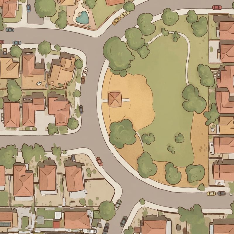 Illustrated map of Cambridge Estates Park