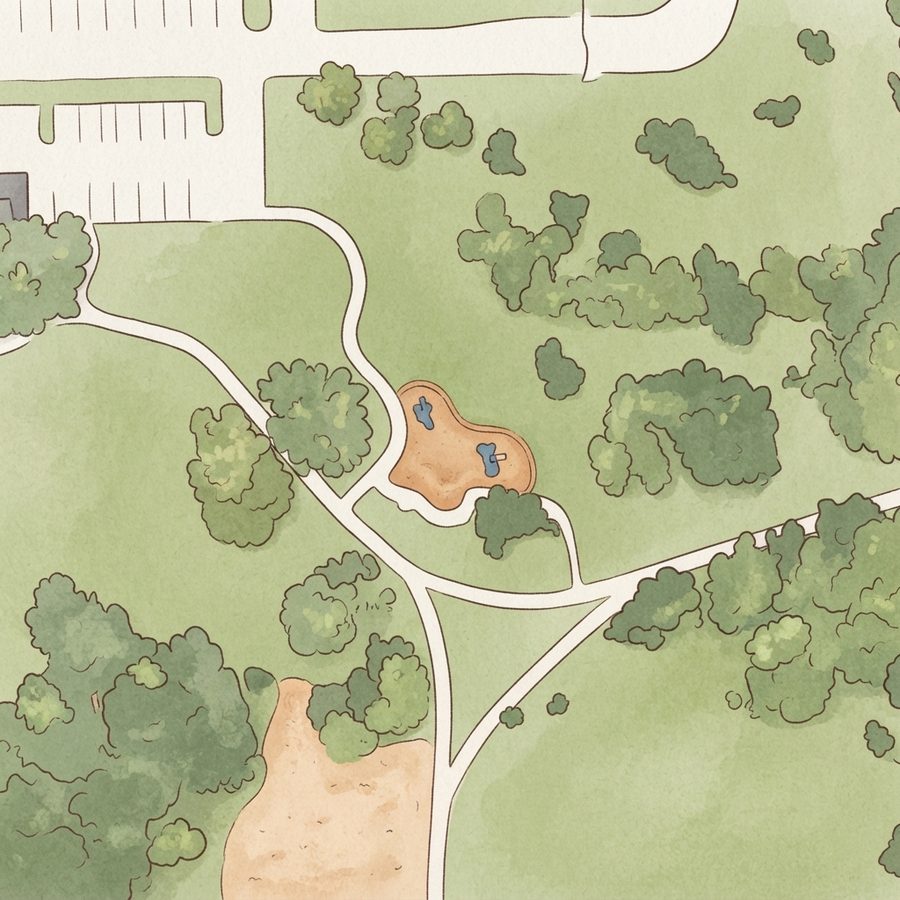Illustrated map of Cambridge Village Park