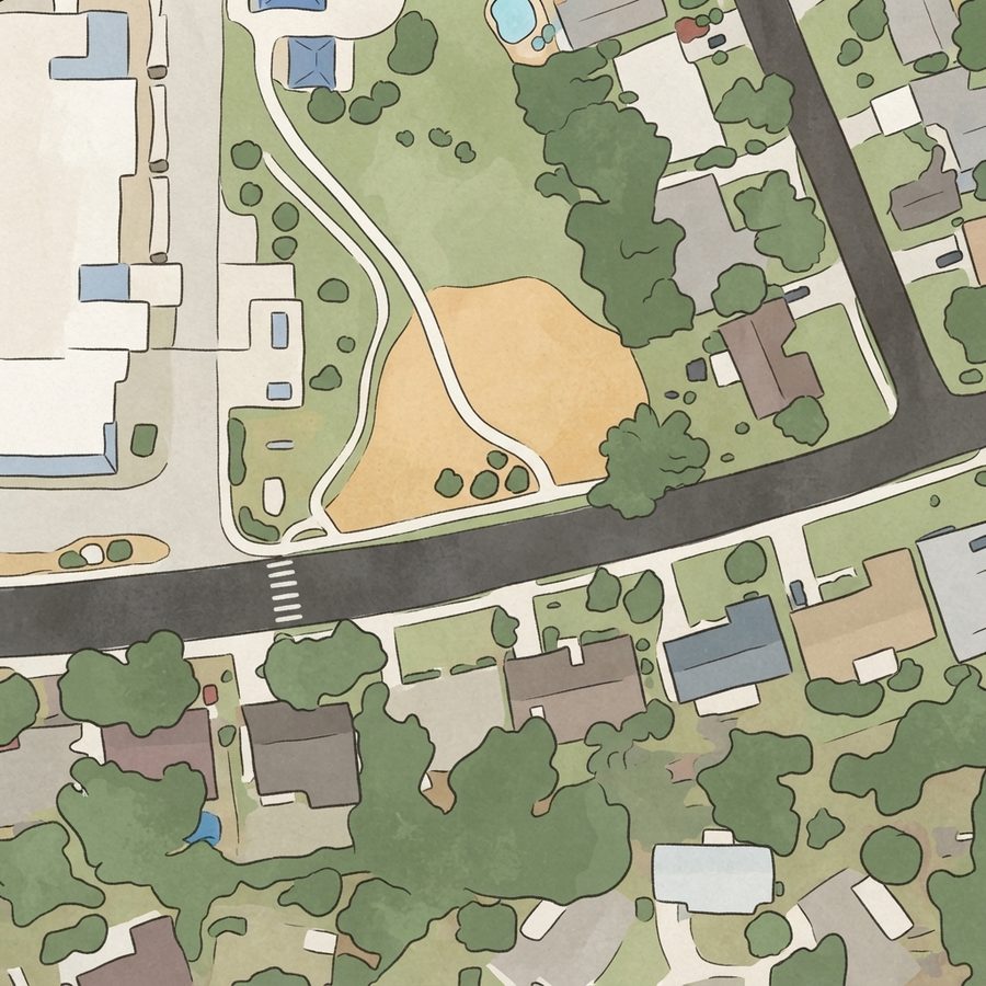 Illustrated map of Camelot Park