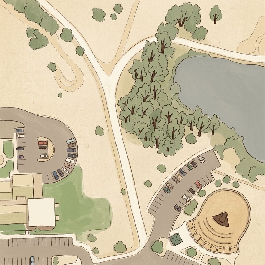 Illustrated map of Camenisch Park