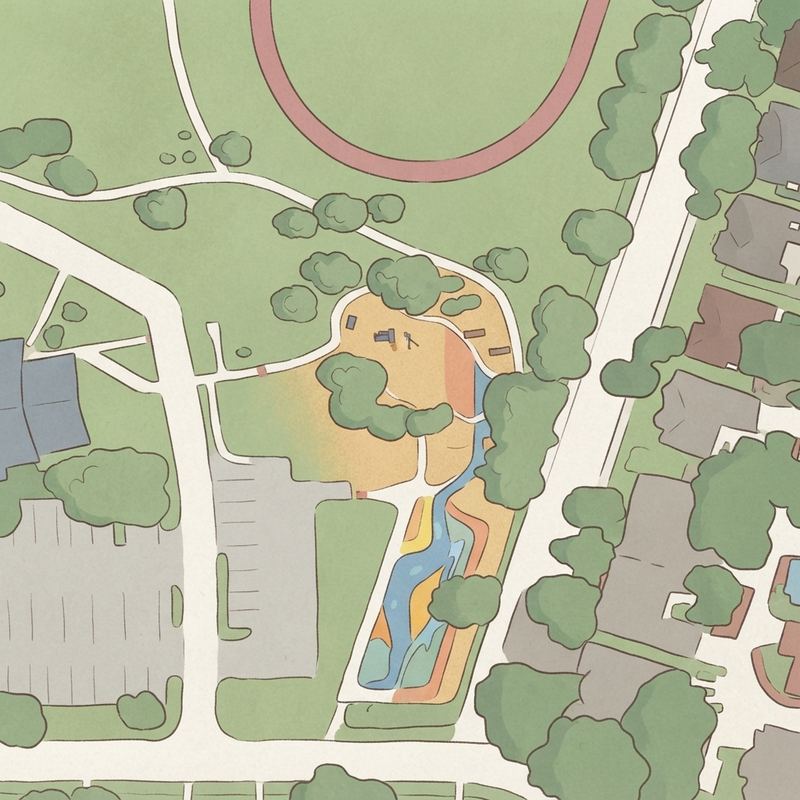 Illustrated map of Cannaday Recreation Area