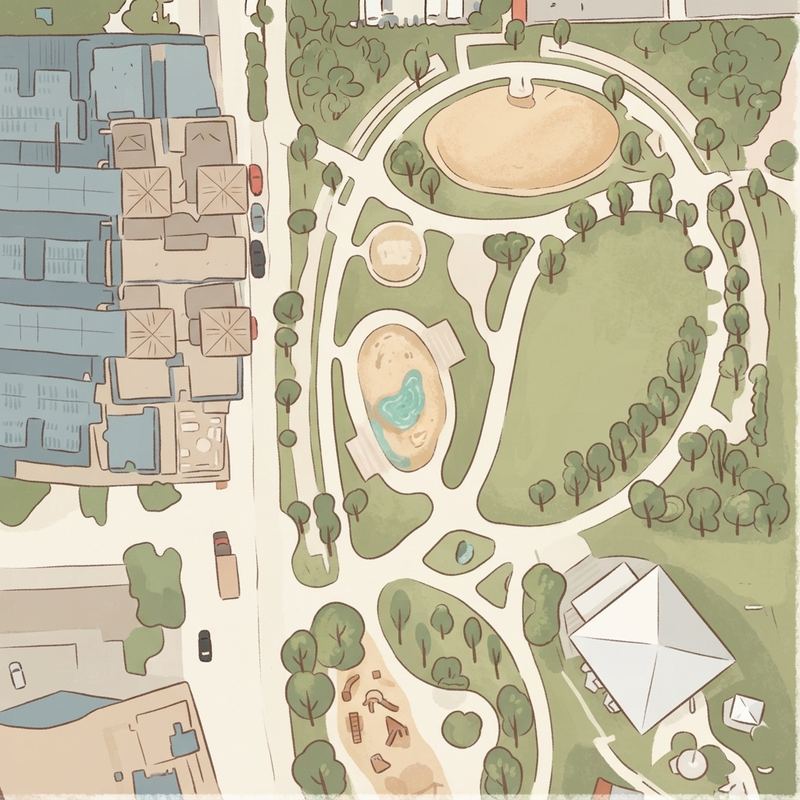 Illustrated map of Canopy Park