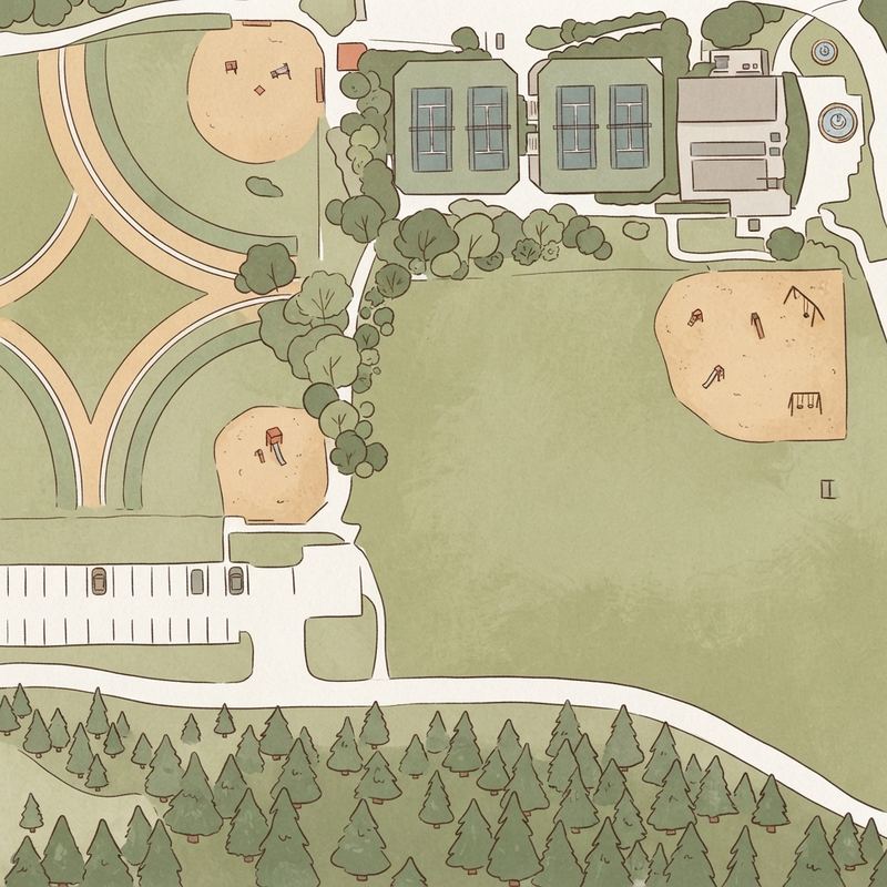 Illustrated map of Canyonside Playground
