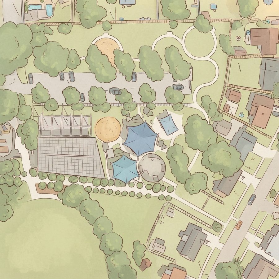 Illustrated map of Capehart Park