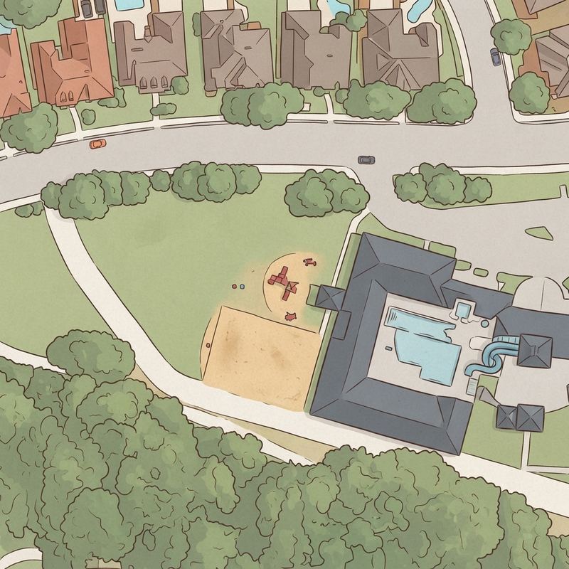 Illustrated map of Capstone Park