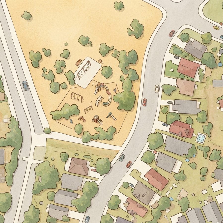 Illustrated map of Captain Daniel Maldonado Tree Park