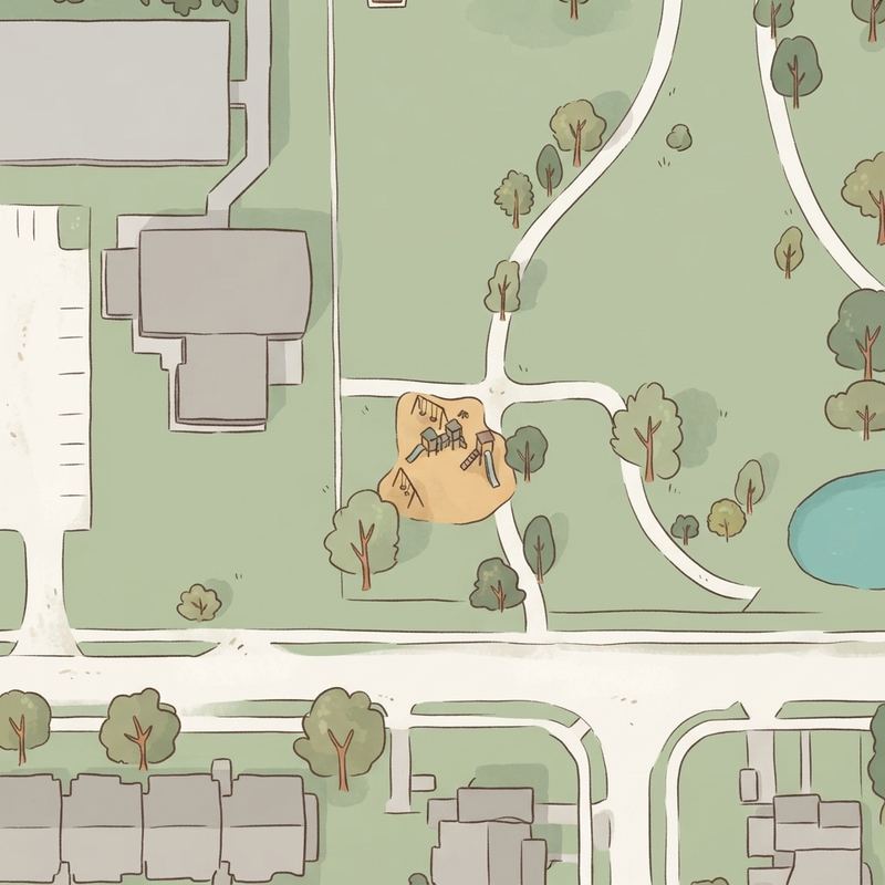 Illustrated map of Caribbean Park