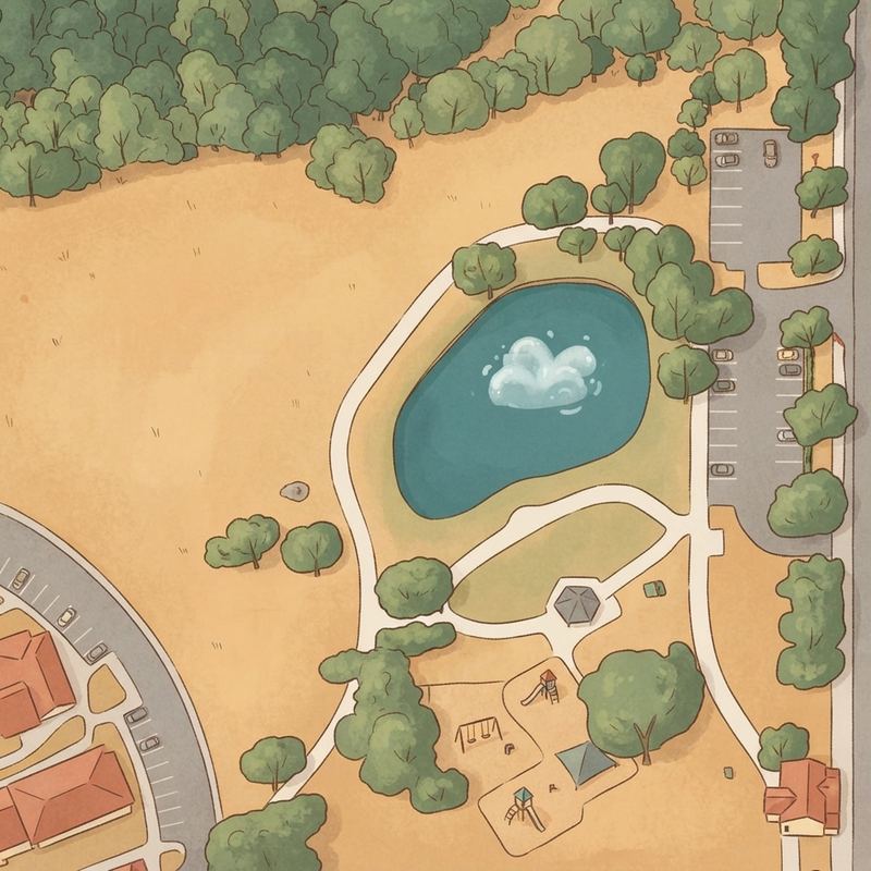 Illustrated map of Carl Knox, Jr. Park