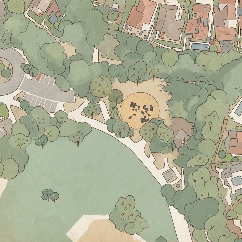 Illustrated map of Carmel Del Mar Park