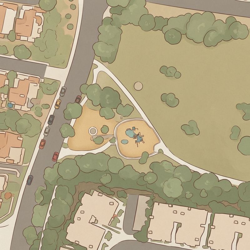 Illustrated map of Carmel Grove Park