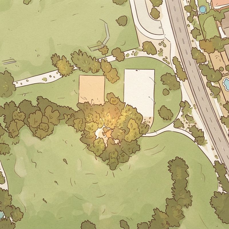 Illustrated map of Carol Rae Park