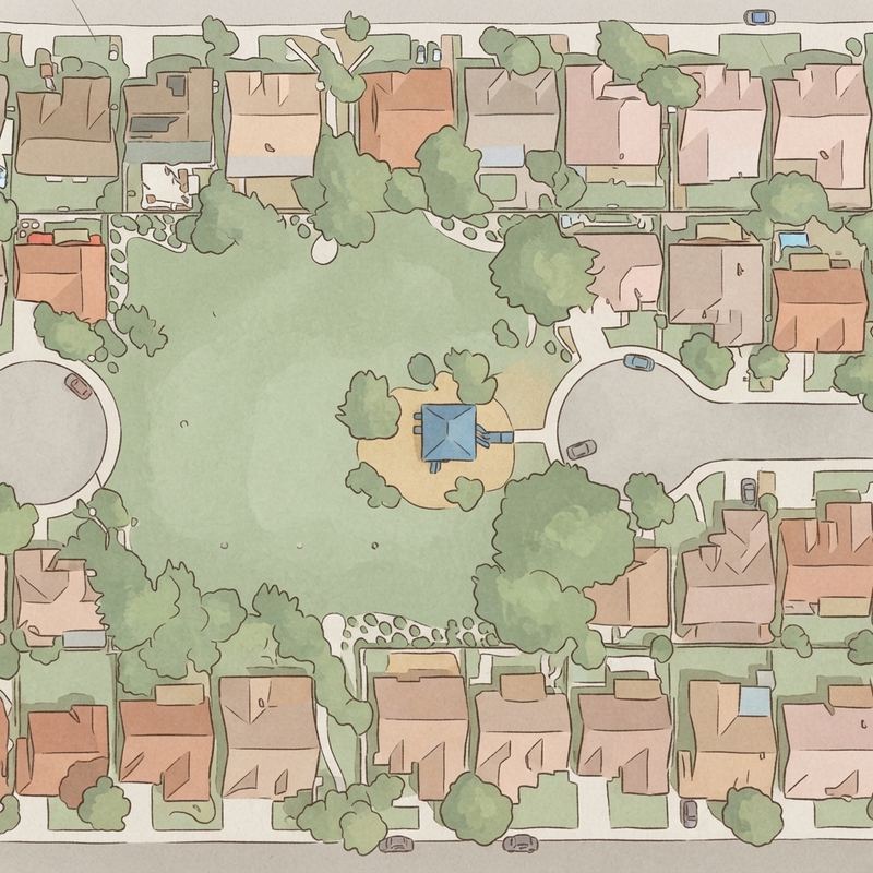 Illustrated map of Carol Rae Park playground